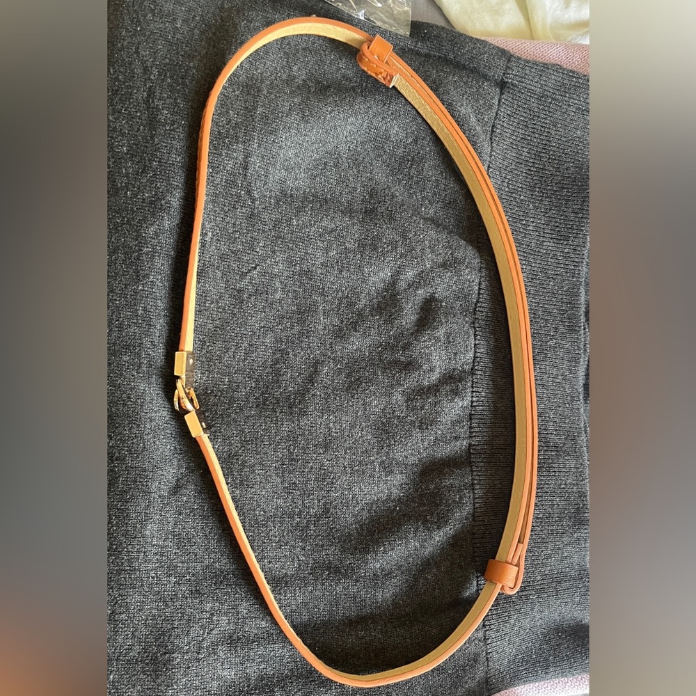 Brown faux leather women belt - brand new